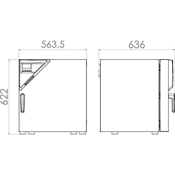 Tủ ấm đối lưu tự nhiên 57 lít BD 56 (9010-0323) hãng BINDER, nhiệt độ môi trường +5°C đến 100°C, có VAT