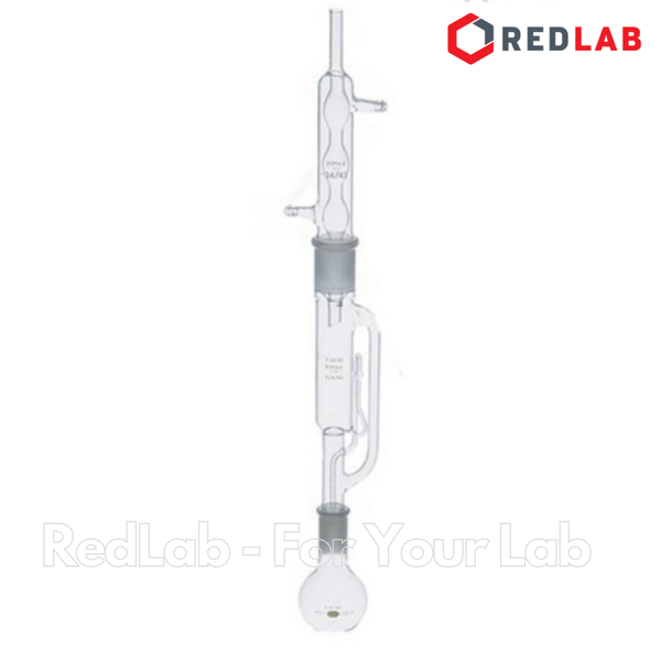 Bộ chiết Soxhlet ONELAB 250 500 ml gồm bình cầu đáy bằng, ống chiết tách, sinh hàn, dùng cho thí nghiệm, có VAT