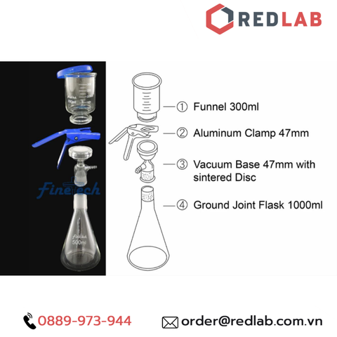 Bộ lọc thủy tinh 47mm Finetech TYPE A, giá tốt, có VAT