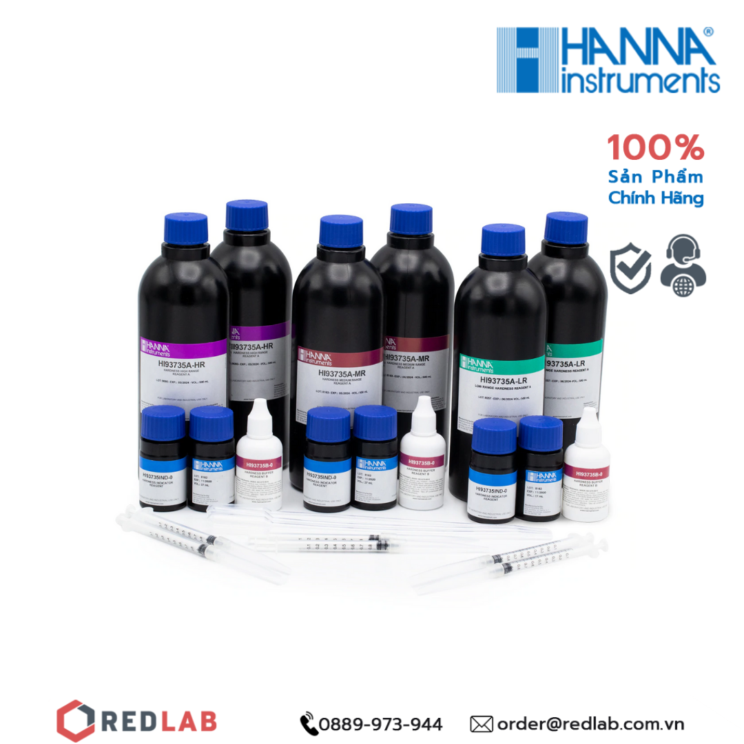 Dung dịch thử độ cứng tổng 3 Thang Đo dùng cho máy đo Hanna HI93735-0, giá tốt, có VAT