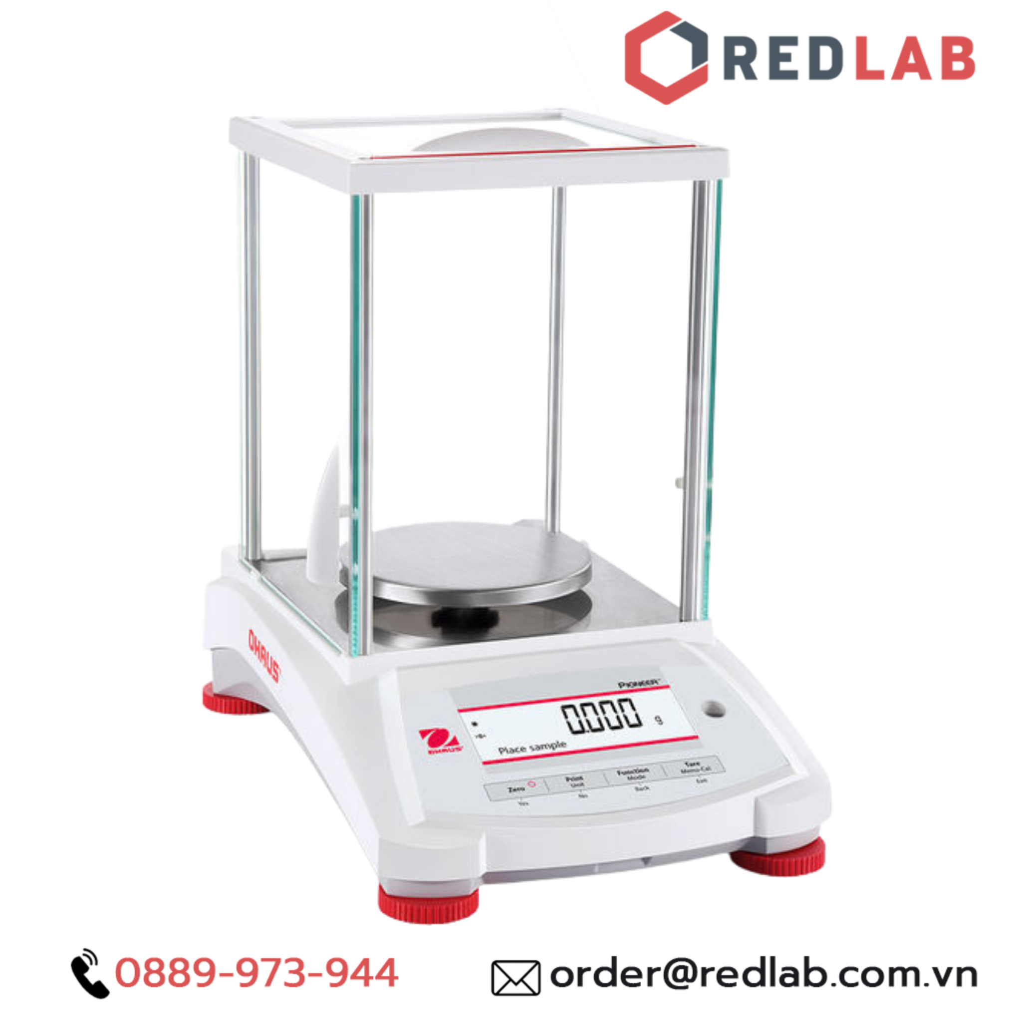 Cân phân tích điện tử 3 số lẻ hiện số 420g / 0.001g OHAUS PX423/E chuẩn ngoại, màn hình LCD, có VAT