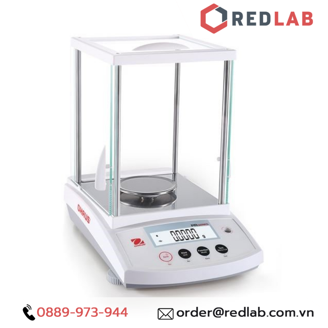 Cân phân tích điện tử 3 số lẻ hiện số 420g / 0.001g OHAUS PR423/E chuẩn ngoại, màn hình LCD, có VAT