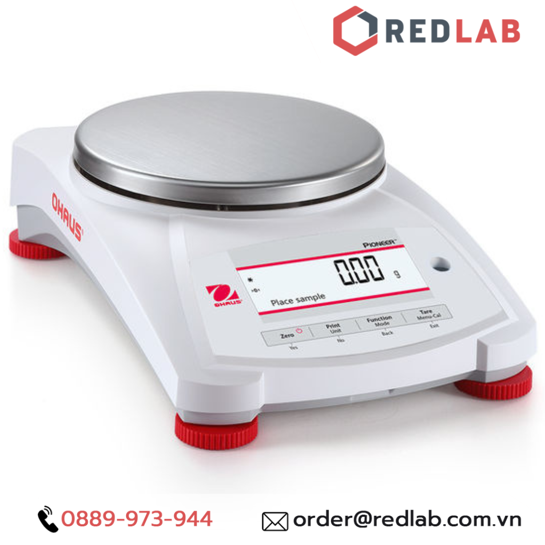 Cân kỹ thuật điện tử 2 số lẻ hiện số 4200g / 0.01g OHAUS PX4202/E chuẩn ngoại, màn hình LCD, có VAT
