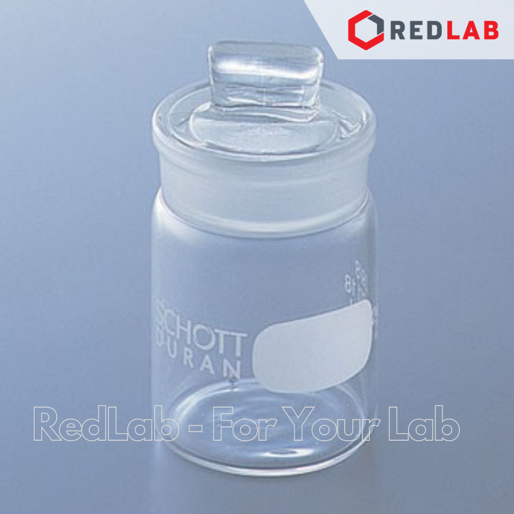 Chén cân thủy tinh cao thành DURAN Class A 28×40 32×50 38×70 44×80 mm – 10 20 45 70 ml, Weighing Bottle, có VAT