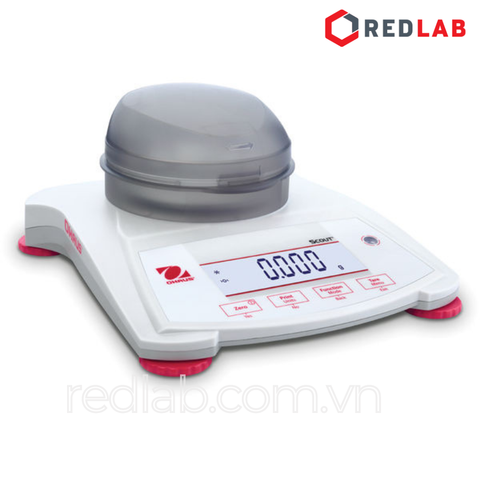 Cân phân tích điện tử 3 số lẻ hiện số 220g / 0.001g OHAUS SPX223 chuẩn ngoại, màn hình LCD, có VAT - redlab