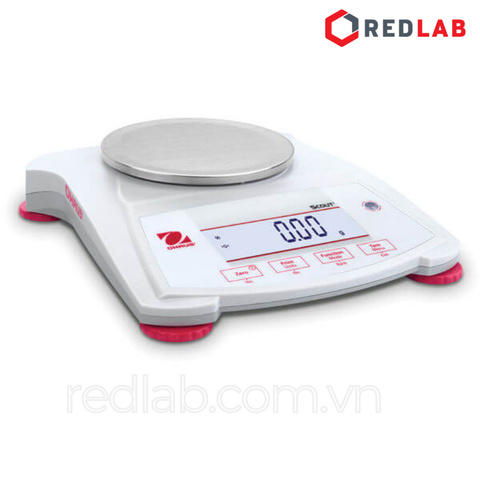 Cân kỹ thuật điện tử 2 số lẻ hiện số 420g / 0.01g OHAUS SPX422 chuẩn ngoại, màn hình LCD, có VAT - redlab