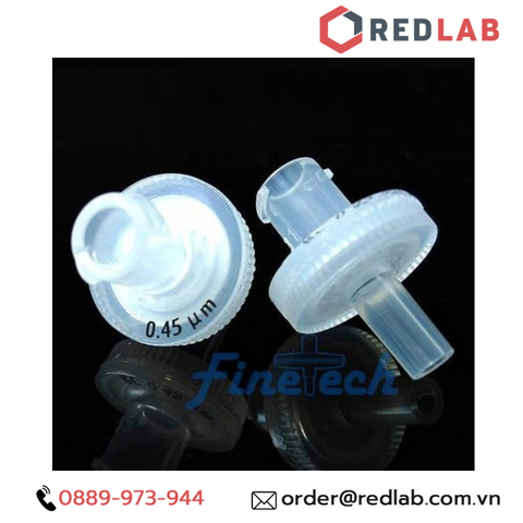 Đầu lọc Syringe Nylon đường kính 13mm, lỗ lọc 0.45µm không tiệt trùng Finetech Nylon013N045I, giá tốt, có VAT