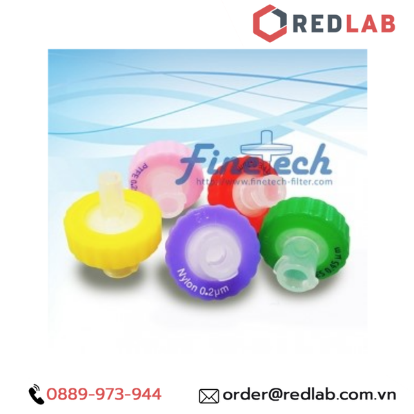 Đầu lọc Syringe Nylon 13mm Finetech lỗ lọc 0.2µm và 0.45µm không tiệt trùng Finetech Nylon017N020I và Nylon017N045I, giá tốt, có VAT