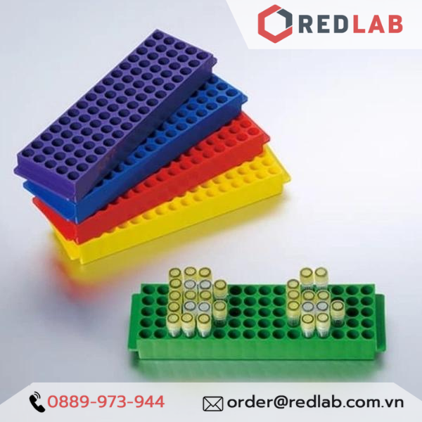 Giá đựng ống ly tâm eppendorf 1.5ml / 2ml, 80 vị trí hãng Biologix 90-8009