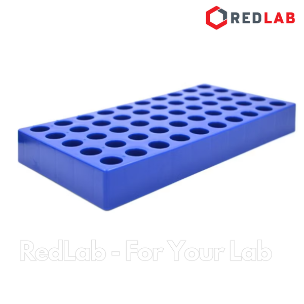 Giá đỡ 50 vị trí cho chai vial 4ml RV002 nhựa PP xanh, có VAT