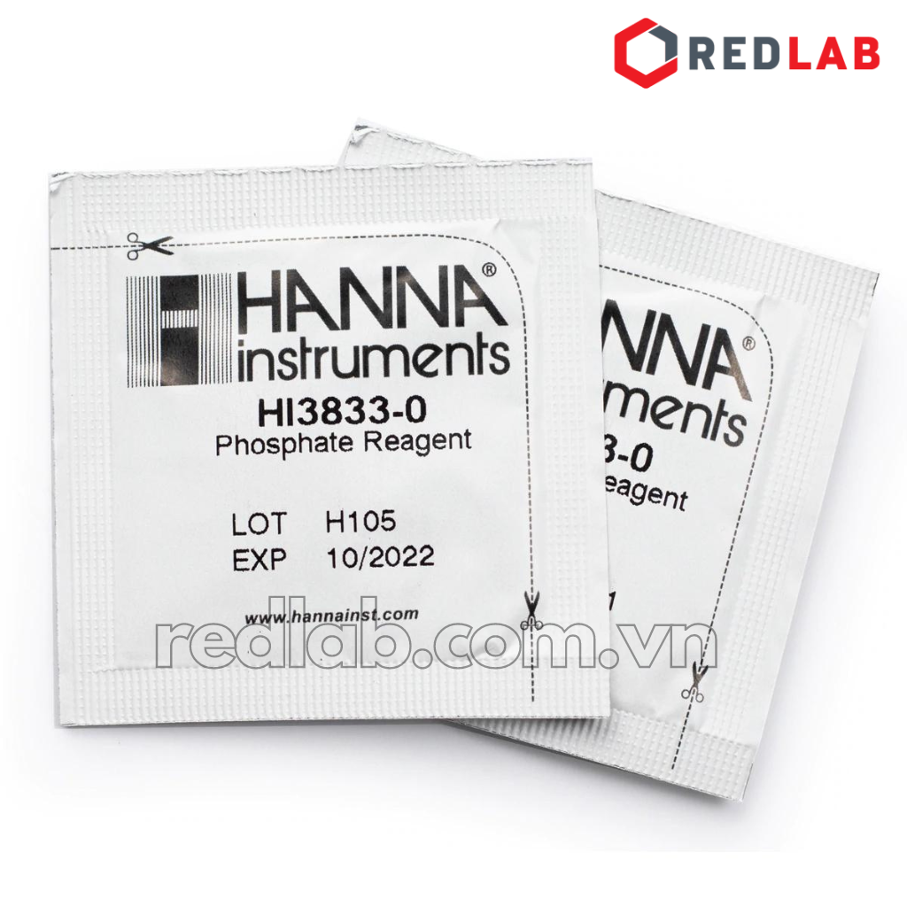 Bộ Dụng Cụ Đo Photphat (0-5mg/L) Kèm gói Thử 50 Lần Đo Hanna HI3833, có VAT