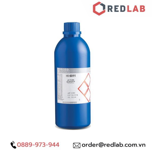Dung Dịch Hiệu Chuẩn pH pH 11.000 Millesimal 3 số lẻ Hanna 500 mL Hanna HI6011, có VAT