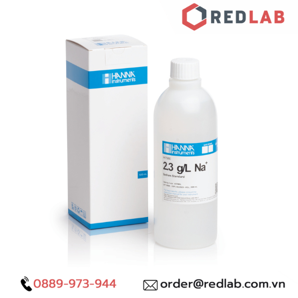 Dung Dịch Hiệu Chuẩn Natri 2.3 g/L, 500 mL Hanna HI7080L, có VAT