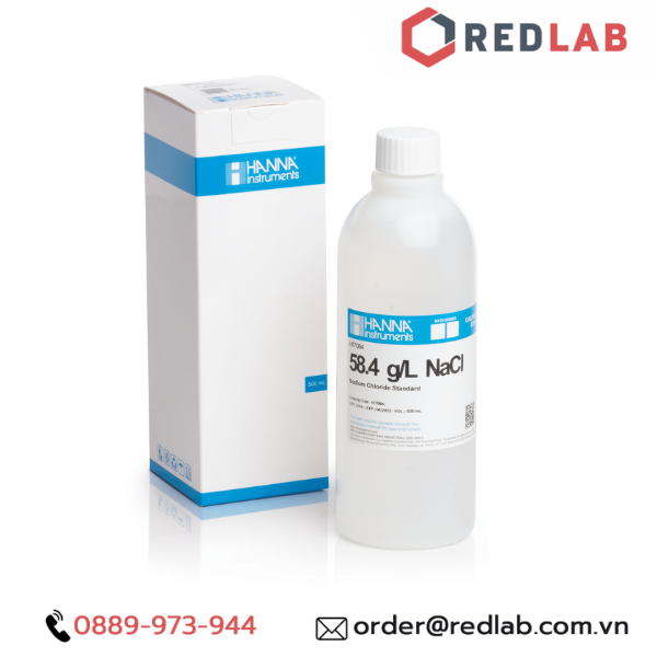 Dung Dịch Hiệu Chuẩn NaCl 58.4 g/L,Chai 500 mL Hanna HI7084L, có VAT
