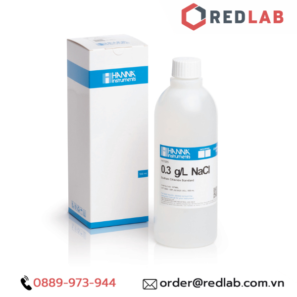 Dung Dịch Hiệu Chuẩn NaCl 0.3 g/L, 500 mL Hanna HI7085L, có VAT