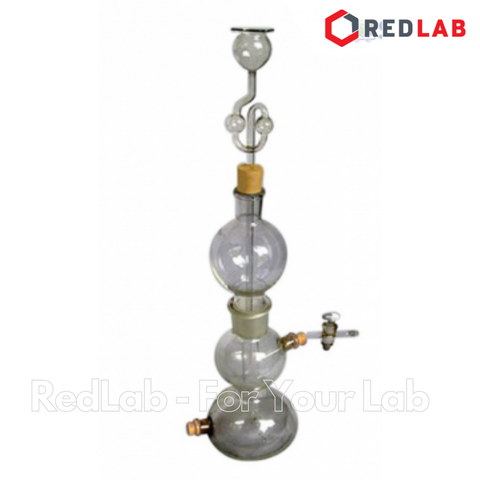 Bình KIPP thủy tinh ONELAB 125 250 500 ml, dùng trong phòng thí nghiệm, trường học, trung tâm nghiên cứu, có VAT - redlab