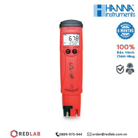 Bút đo pH/Nhiệt độ ứng dụng đa lĩnh vực Hanna HI98128 – RedLAB Online-store
