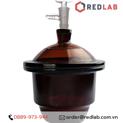 Bình hút ẩm nâu có vòi - Redlab