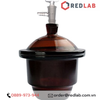 Bình hút ẩm Nâu có vòi ONELAB 180 210 240 300 350 400 mm, dùng lưu trữ hoặc làm khô mẫu thí nghiệm kị sáng, có VAT
