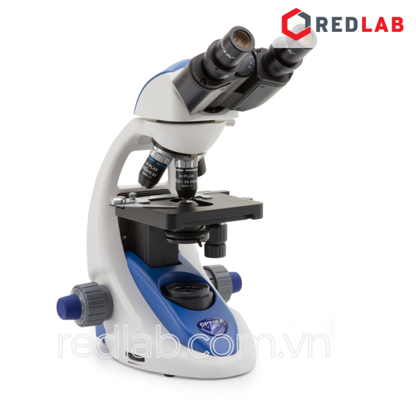 Kính hiển vi quang học 2 mắt hãng OPTIKA -  model B-192PL, Vật kính N-PLAN 4x 10x 40x 100x (dầu/nước), X-LED 3W, có VAT