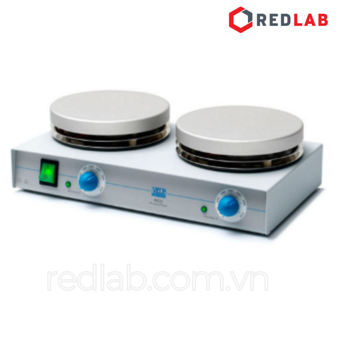 Thiết bị gia nhiệt 2 vị trí RC 2 (F20700430) hãng VELP - Ý, max 370°C, analog, mặt nhôm 155mm, có VAT - redlab