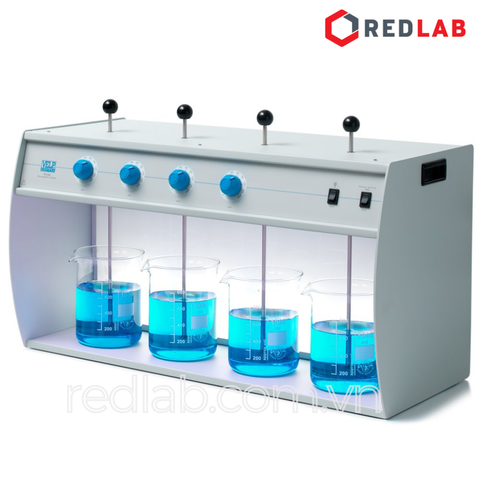 Máy khuấy Jartest 4 vị trí độc lập FC4S (F105A0111) hãng VELP - Ý, analog max 300 v/p, leaching test, Jar-test, có VAT - redlab