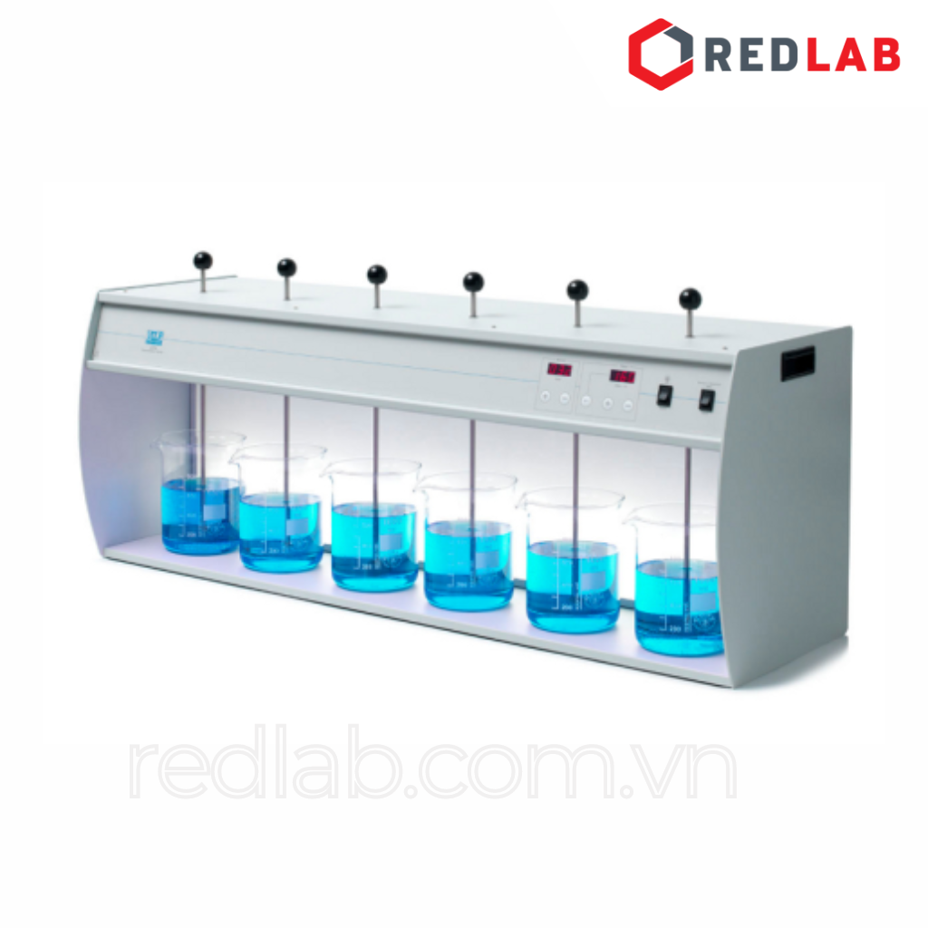 Máy khuấy Jartest 6 vị trí độc lập FC6S (F105A0112) hãng VELP – Ý, analog max 300 v/p, leaching test, Jar-test, có VAT