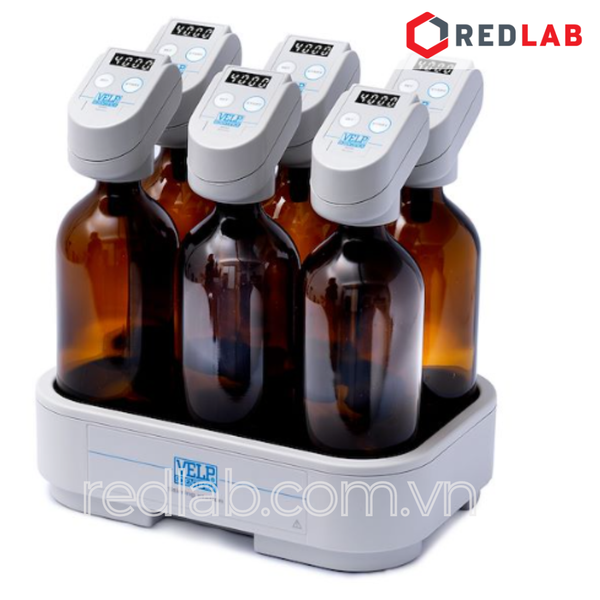 Bộ xác định BOD Sensor System 6 vị trí (SA10200136) VELP - Ý, gồm máy khuấy từ, sensor, chai, cá từ, kẹp, có VAT