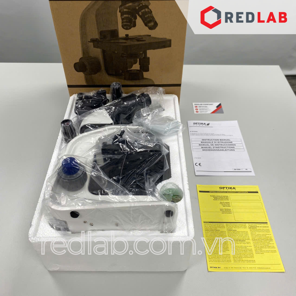 Kính hiển vi quang học 2 mắt hãng OPTIKA - model B-159, Vật kính 4x 10x 40x 100x (dầu), LED 1W, có VAT