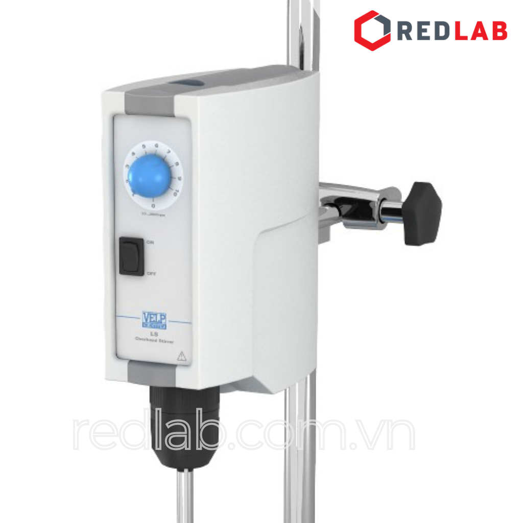 Máy khuấy cơ (khuấy cần, khuấy đũa) LS chỉ máy chính (F201A0151) hãng VELP – Ý, max 2000 vòng/phút 25 lít (H2O), có VAT