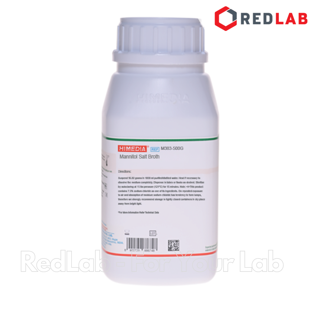 Môi trường vi sinh Mannitol Salt Broth HIMEDIA Ấn Độ M383-500G, chai 500g, có VAT