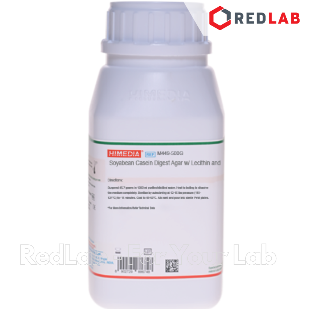 Môi trường vi sinh Tryptone Soya Agar w/ Lecithin & Polysorbate 80 (Microbial Content Test Agar) HIMEDIA M449-500G, có VAT