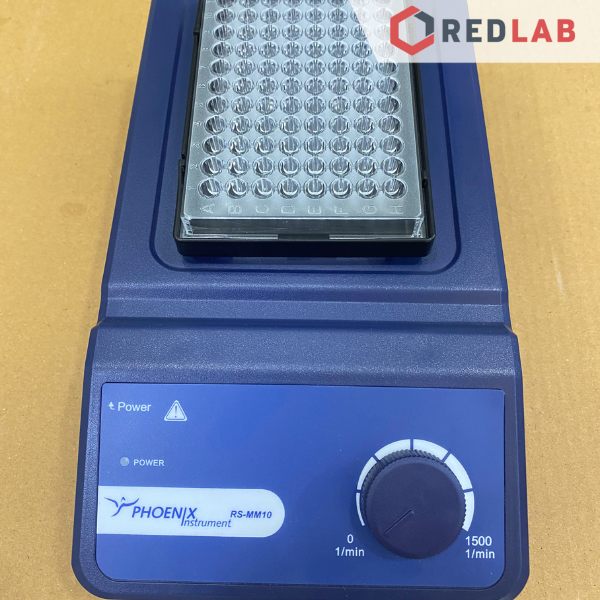 Máy lắc microplate Phoenix Instrument RS-MM10, 0-1500rpm, lắc tròn biên độ 4.5mm, phù hợp đĩa 96 giếng, BH 12T, có VAT