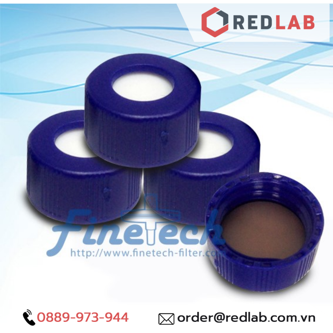 Nắp lọ đựng mẫu 2ml Finetech, Septa nhựa 9mm (9-425) SC9F9F và SC9FF9F