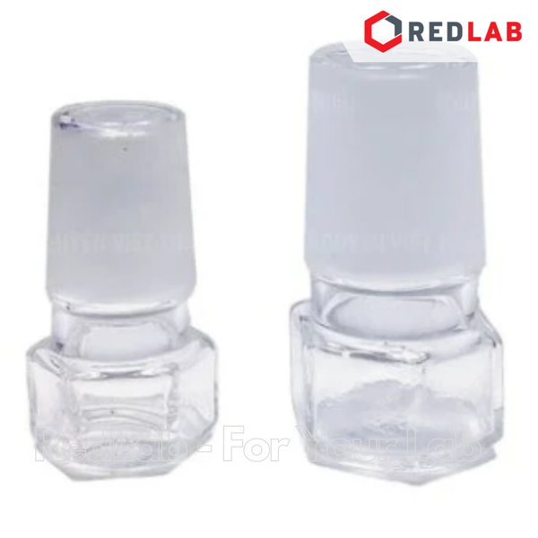 Nút thủy tinh NS 24/29, 29/32 DURAN dùng cho dụng cụ cổ nhám trong thí nghiệm, hexagonal stopper, có VAT