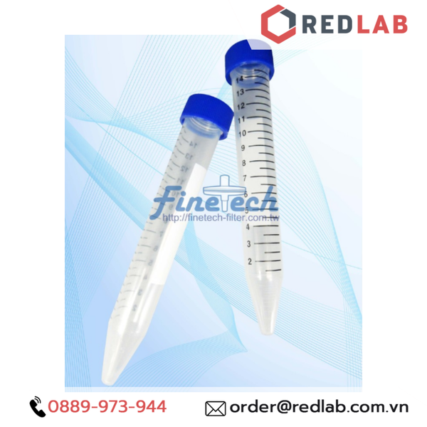 Ống ly tâm nhựa falcon 15ml và 50ml Không tiệt trùng và Tiệt trùng hãng Finetech, giá tốt, có VAT