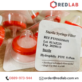  Đầu lọc Syringe PTFE  tiệt trùng, đường kính 33 mm, lỗ lọc 0.45 µm Finetech PTFE033S045I 