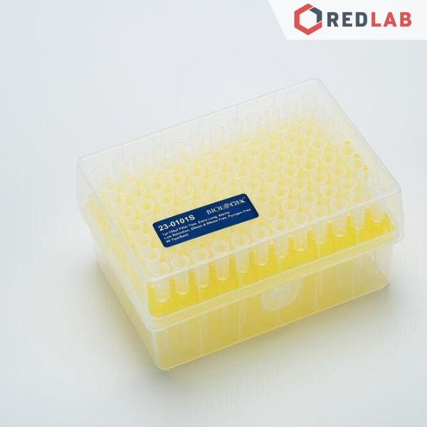 [Hộp 96 cái tiệt trùng] Microtips (đầu típ - côn) có Lọc 100ul, Biologix 23-0101S dài 50.5mm, giảm bám dính, có VAT