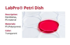 [Thùng 500 cái Tiệt trùng] Đĩa Petri nhựa 90x15mm LPR90136 hãng LabPRO Thụy Sỹ, nặng 13g, chiếu xạ ISO 11137, có VAT