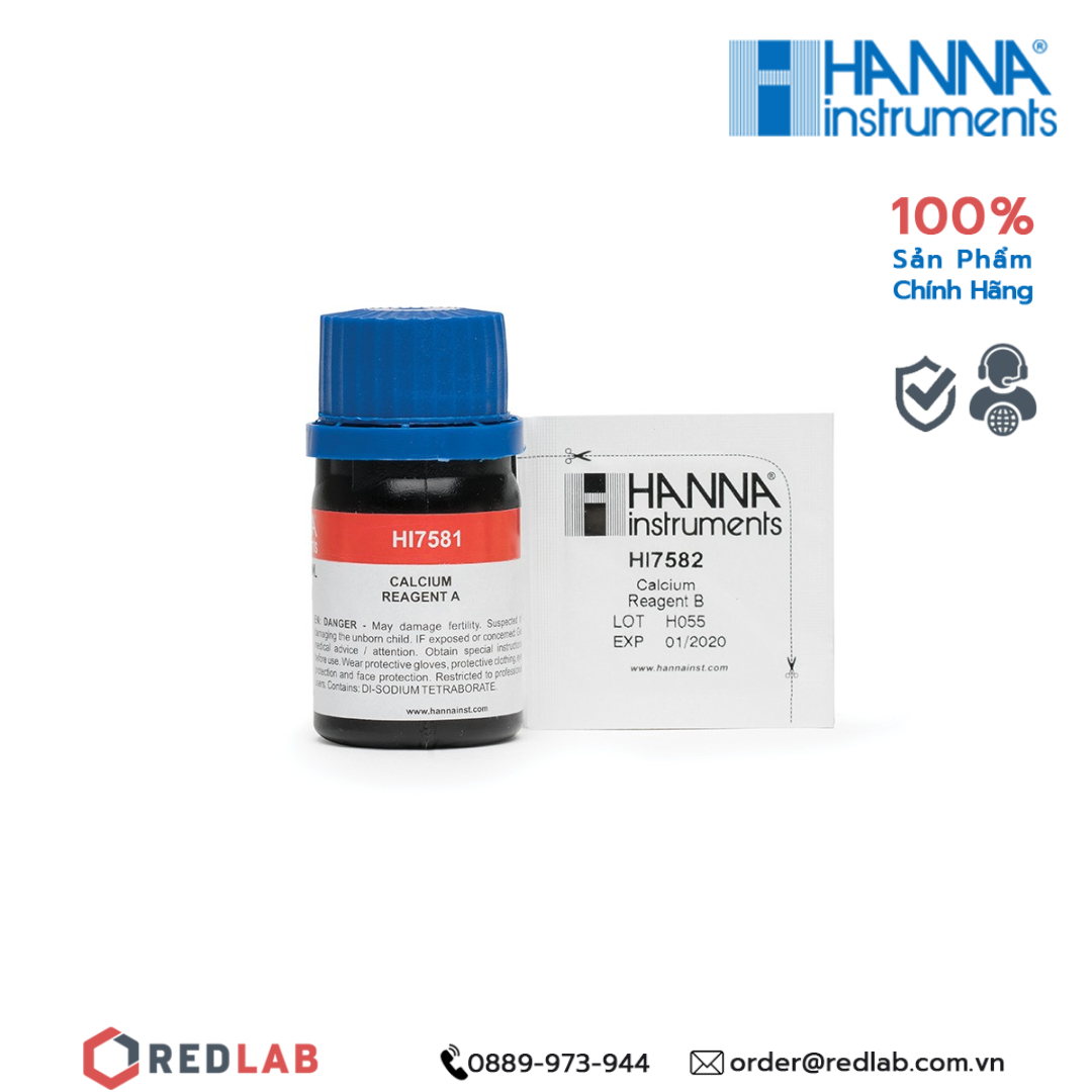 Dung dịch thử Canxi cho nước mặn dùng cho Máy đo HI758, 25 lần đo HANNA HI758-26, giá tốt, có VAT