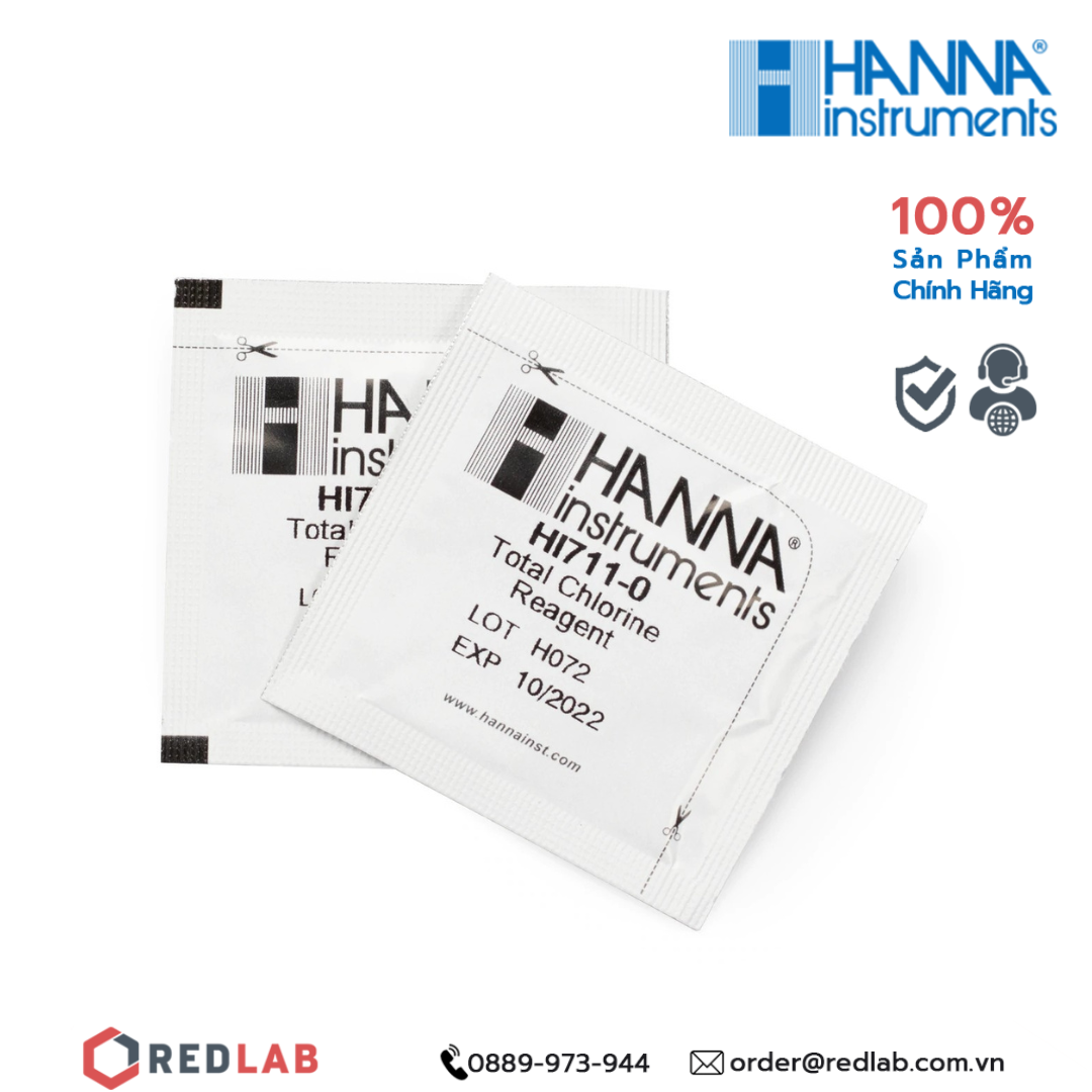 Thuốc thử Clo tổng dùng cho máy đo Hanna HI711-25, giá tốt, có VAT