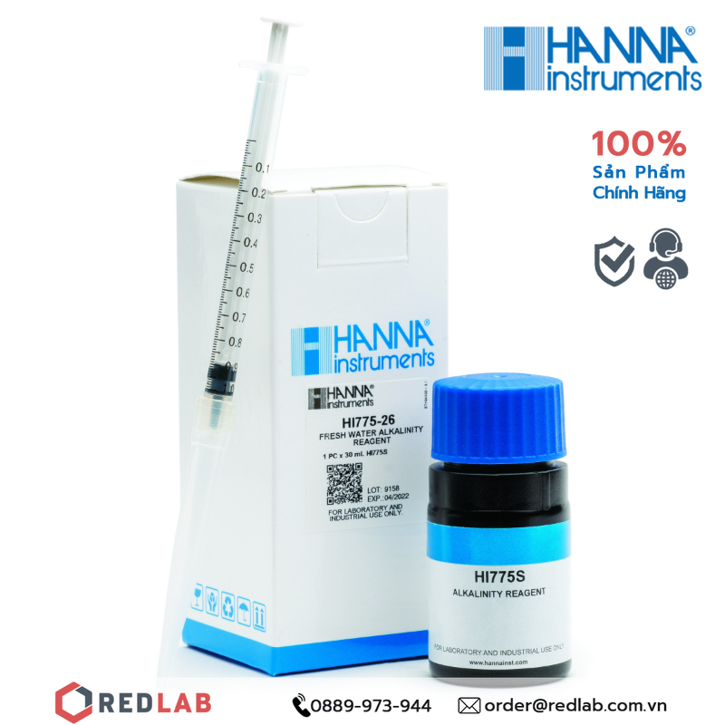 Dung dịch Kiểm (kH) 25 lần đo cho máy đo Checker Hanna HI775-26, giá tốt, có VAT