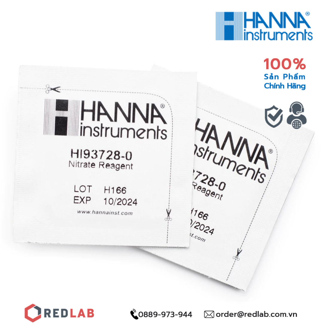 Gói thử Nitrat dùng cho máy đo Hanna HI93728-01, giá tốt, có VAT