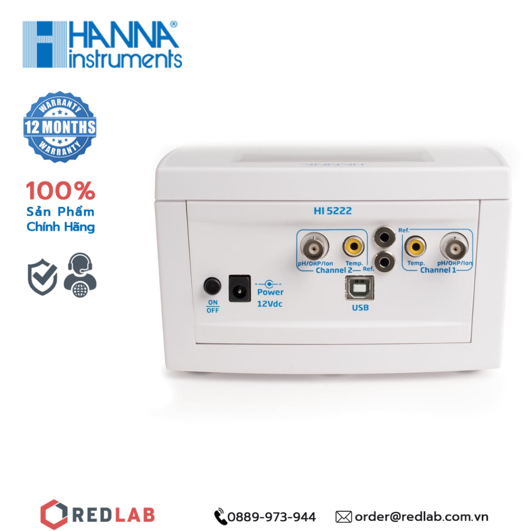 Máy Đo pH/ORP/ISE/Nhiệt Độ Để Bàn với CAL Check™ Hanna HI5222-02