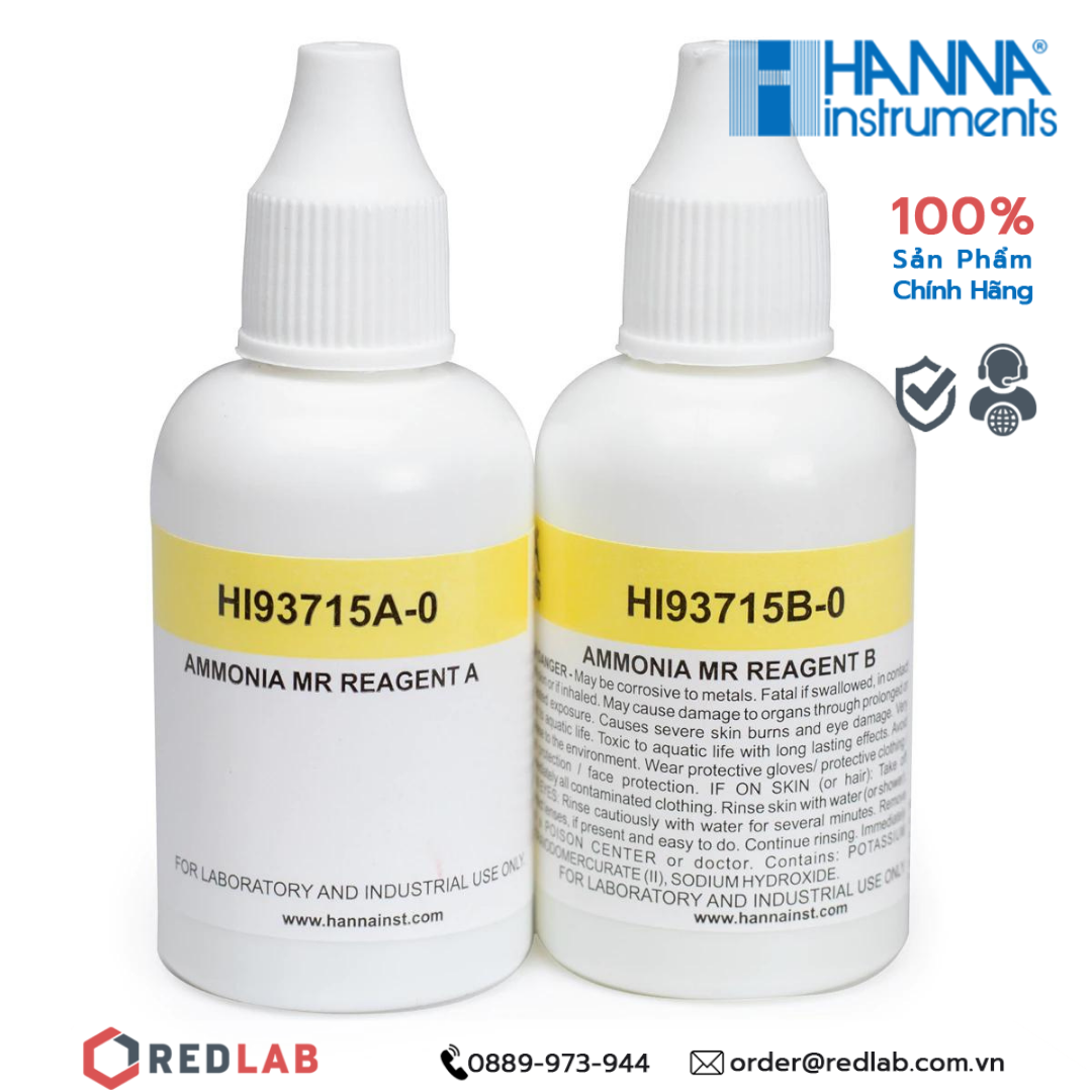  Thuốc thử Amoni MR thang trung dùng cho máy đo Hanna HI93715-01 