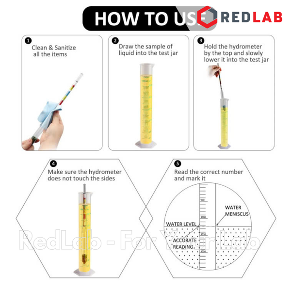 Baume kế 0-50 : 1°Bé Tp 15°C ALLA 0400TB050/15-QP baumé hydrometer, có VAT