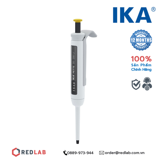 Micropipet đơn kênh hút mẫu chất lỏng thay đổi thể tích 20 - 200 µl, giá tốt, có VAT