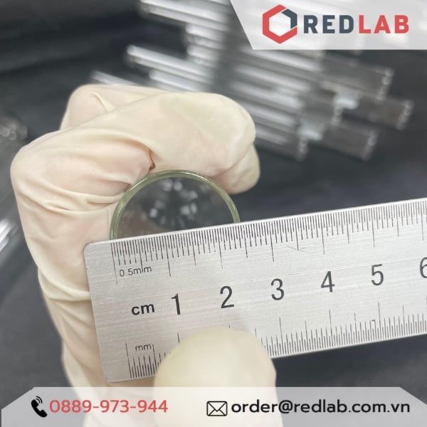 Ống nghiệm trơn không vành BIOHALL Ø 12 13 16 18 20 25 30 32 38 mm, thuỷ tinh boro 3.3 chịu nhiệt, in logo, có VAT