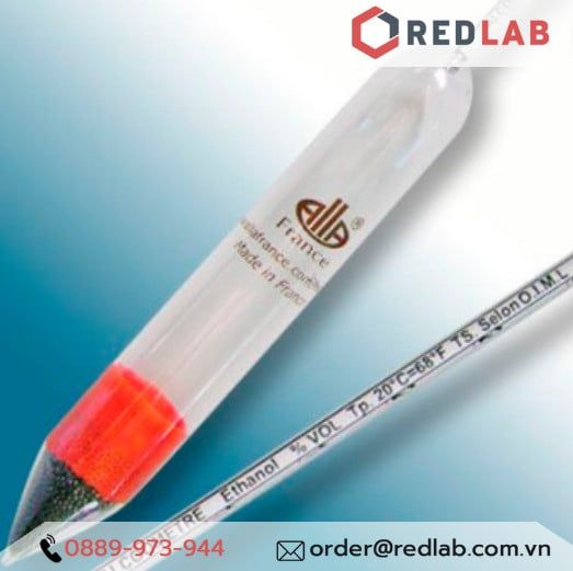 Cồn kế 35-70 : 0.5% Tp 20°C ALLA 0530FC035/20-QP alcoholometer, có VAT