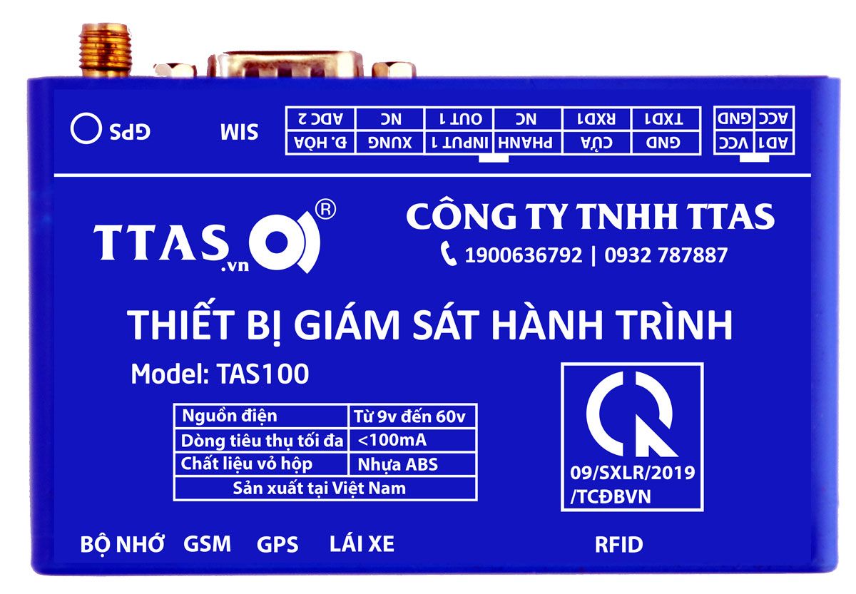  TAS100 THIẾT BỊ GIÁM SÁT HÀNH TRÌNH HỢP CHUẨN 